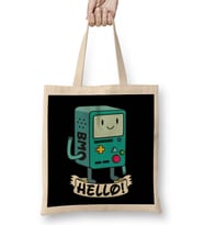 Cute Adventure Time Bmo Hello Bez Çanta Uzun Saplı