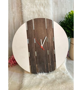 Dekoratif Ahşap Duvar Saati 40 cm