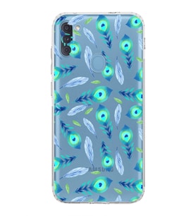PrintiFy Samsung Galaxy A11 ile Uyumlu Nazar Boncuğu 3 Baskılı Kamera Korumalı Şeffaf Silikon Kılıf