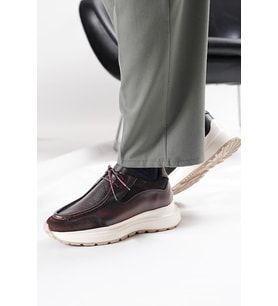 Shoetyle - Kahverengi Hakiki Deri Bağcıklı Erkek Günlük Ayakkabı 115-K525