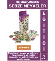 Premium Eğitici Görsel Algı El-Göz Koordinasyon Meyve Sebze Öğrenim 30 Parça MANYETİK MEYVE SEBZELER