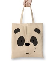 We Bare Bears Ice Bear Face Bez Çanta Uzun Saplı