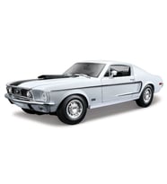 1968 Ford Mustang GT Cobra Jet Model Araba 31167-01 Beyaz