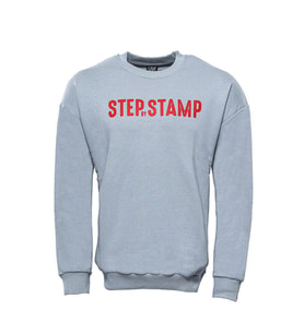 Yazı Baskılı Bisiklet Yaka Gri Sweatshirt - Wessi