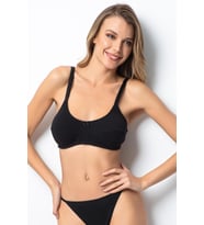DoReMi Balensiz %100 Doğal Pamuk Comfort Sütyen (Siyah)