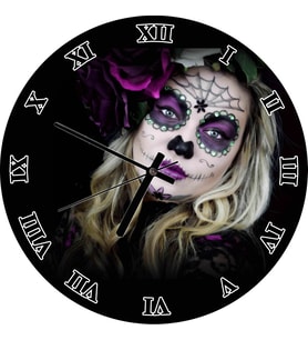Cakatablo Meksika Catrina Makyajı Duvar Saati