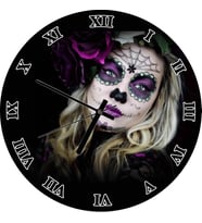 Cakatablo Meksika Catrina Makyajı Duvar Saati