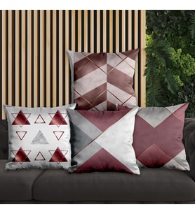 eJOYA Modern Tasarımlı 4'lü Yastık İçi Ve Kırlent Kılıfı 45cm 113848