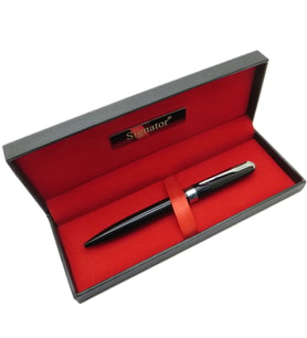 Signator® T548 Siyah Krom Tükenmez Kalem  İsme Özel Kalem  Hediyelik Kalem (Karışık)