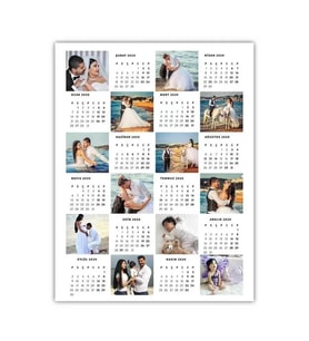 Sevgililere Özel Fotoğraflı 2027 Duvar Takvimi - 35x50cm Çerçevesiz