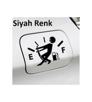Oto Yakıt Deposu Kapağı Sticker Siyah 13*9,5 Cm