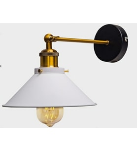 Rys Retro Metal Dekoratif Mafsallı Akrobatik Beyaz Duvar Aplik Çap.23 cm (Burnt Olive)