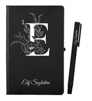 Kişiye Özel Hediye Siyah Defter ve Kalem Hediye Seti