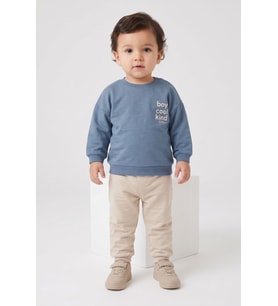 Mackays Erkek Bebek Happy Little İki İplik Eşofman Takım Mavi