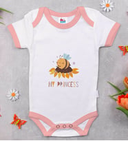 BK Kids My Princess Tasarımlı Pembe Bebek Body Zıbın-1