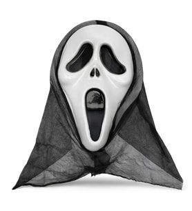 Kapşonlu Çığlık Maskesi Scream Maskesi - Hayalet Maskesi 33x21 Cm