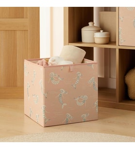 Ocean Home Textile Çocuk Odası Deniz Kızı Kutu 33 x 30 x 33 cm (Pembe)