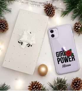 Girl Power Tasarımlı Kişiye Özel Şeffaf Telefon Kılıfı (Tüm Telefon Modelleri Mevcuttur.) - Hediye Kutulu