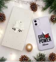 Girl Power Tasarımlı Kişiye Özel Şeffaf Telefon Kılıfı (Tüm Telefon Modelleri Mevcuttur.) - Hediye Kutulu
