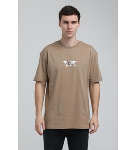 Bisiklet Yaka Vizon Oversize Tişört 23SSM20332