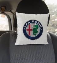 BK Gift Alfa Romeo Tasarımlı Kare Araç Koltuk Yastığı-1