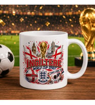 BK Gift İngiltere Taraftar Temalı Dünya Futbol Kupası Tasarımlı Beyaz Kupa Bardak