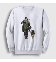 Presmono Unisex Beyaz Daryl Dixon V3 The Walking Dead Sweatshirt 520913tt (Beyaz)