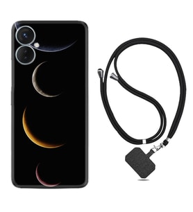 Tecno Spark 9T Kılıf Resimli Boyun Askılı İpli Desenli Silikon Series Gezegenler 1901