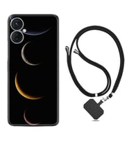 Tecno Spark 9T Kılıf Resimli Boyun Askılı İpli Desenli Silikon Series Gezegenler 1901