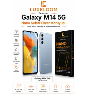 LUXELOOM Samsung Galaxy M14 5G Nano Şeffaf Ekran Koruyucu Film