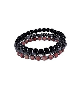 3 Adet Hematit, Jade Ve Onix Çok Şık Doğal Taş Bileklik  Handmade