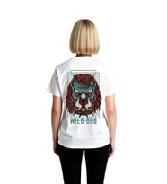 Kadın Vintage Köpek Başı Baskılı Kısa Kollu Tişört Retro Tasarım Konforlu Kesim Günlük Rahat Modern