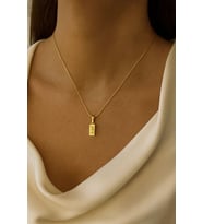 KÜLÇE KOLYE ALTIN RENK PAZLANMAZ ÇELİK (Gold)