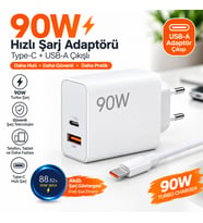 90W TURBO SANİYELİ USB TO TYPC-E ŞARJ ALETİ