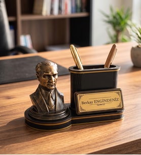 Kişiye Özel Atatürk Temalı Ofis Masa İsimliği