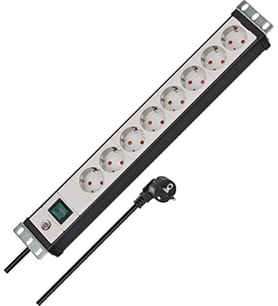 Brennenstuhl Premium-Line 8 Soketli Anahtarlı 3 Metre Kablolu  Server Dolabı Uyumlu 16 A Priz
