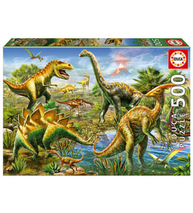 Educa 500 Parça Jurassic Oyun Alanı Puzzle - 19903 - Jurassic Playground