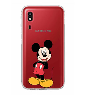 Samsung Galaxy A2 Core  Kamera Korumalı  Kapak Mickey Mouse Tasarımlı  Şeffaf Kılıf