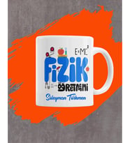 Kişiye Özel İsimli Fizik Öğretmeni Yazılı Beyaz Kupa Bardak