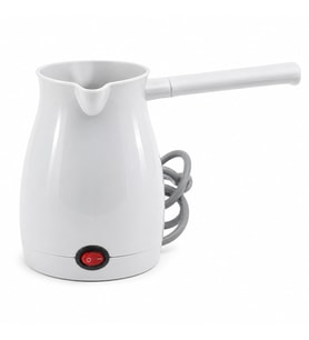 BEYAZ ELEKTRİKLİ CEZVE TÜRK KAHVESİ MAKİNESİ PLASTİK ÇİFT AĞIZ 0.4LT - 5 FİNCAN 1000W (5343)