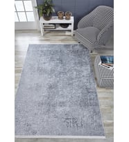 Dijital Kaymaz Yıkanabilir Gri Minimalist Salon Halısı Mutfak Halısı Koridor Halısı Yolluk HLN1877