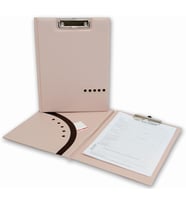 Kapaklı Sekreterlik A4 Pvc Double Color 100 Yaprak Kapasiteli Clip Board 24x32 cm. Krem/Kahve