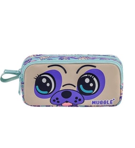 MUGGLE MU-7020 DOG MOR 2 BÖLMELİ KALEM ÇANTASI