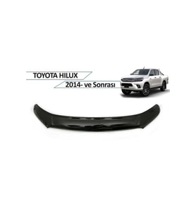 Toyota Hilux 2015+ Kaput Koruma / Kaput Rüzgarlığı Piano Black