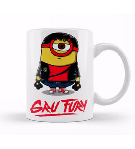 Minion Kung Fury Gru Fury Kupa Bardak Porselen