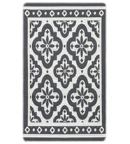 Makine Kaymaz Yıkanabilir Antrasit Etnik Jüt Salon Halısı Mutfak Halısı Koridor Halısı Yolluk white
