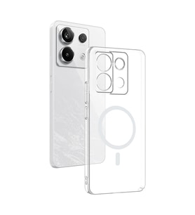 Redmi Note 13 Pro 4G Kılıf Kamera Korumalı MagSafe Şarj Özellikli Lüx Şeffaf London Silikon Kapak