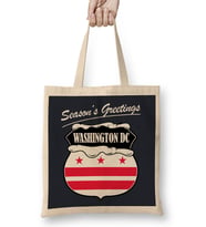 Seasons Greetings Washington DC Christmas Bez Çanta Uzun Saplı