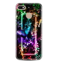General Mobile GM8 Go GM9 GM20 Pro Plus Kılıf Desemli Silikon Butterfly Neon 1684