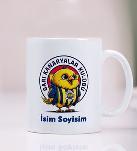 BBaskı  Kişiye Özel İsim Yazılı Sarı Lacivert Taraftar Kupa Bardak  Kanarya Temalı Çubuklu Tasarım  A Kalite Premium Porselen (%80/%20)  Kalıcı Baskı (Net Detay/Canlı Renk)  Günlük Kullanım  Güçlü Korumalı Paketleme